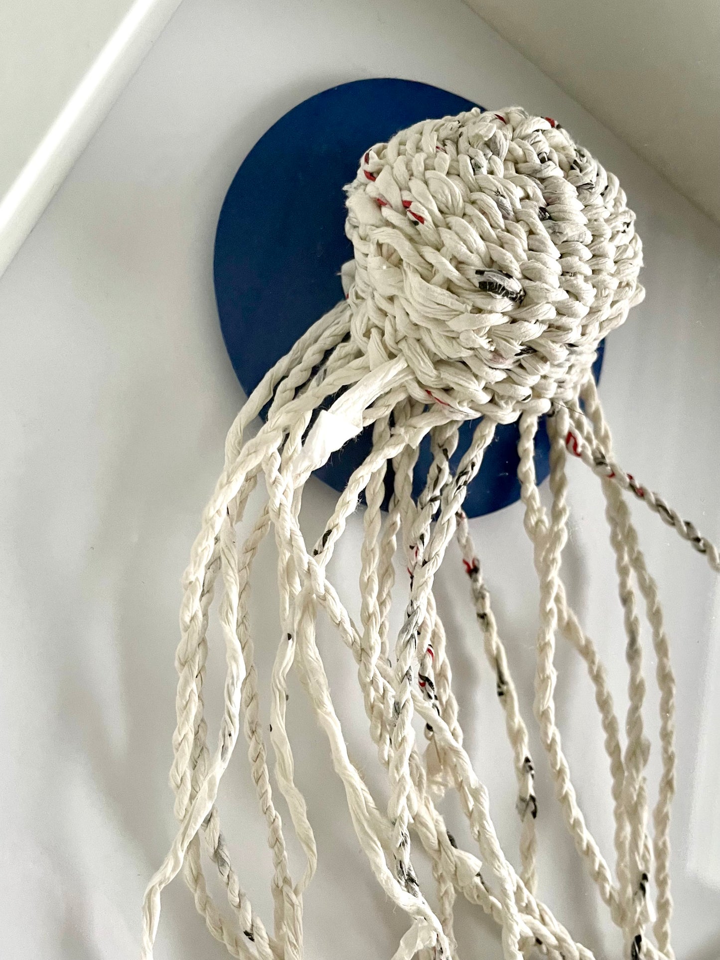 Twined basket study with airplane cocktail napkin