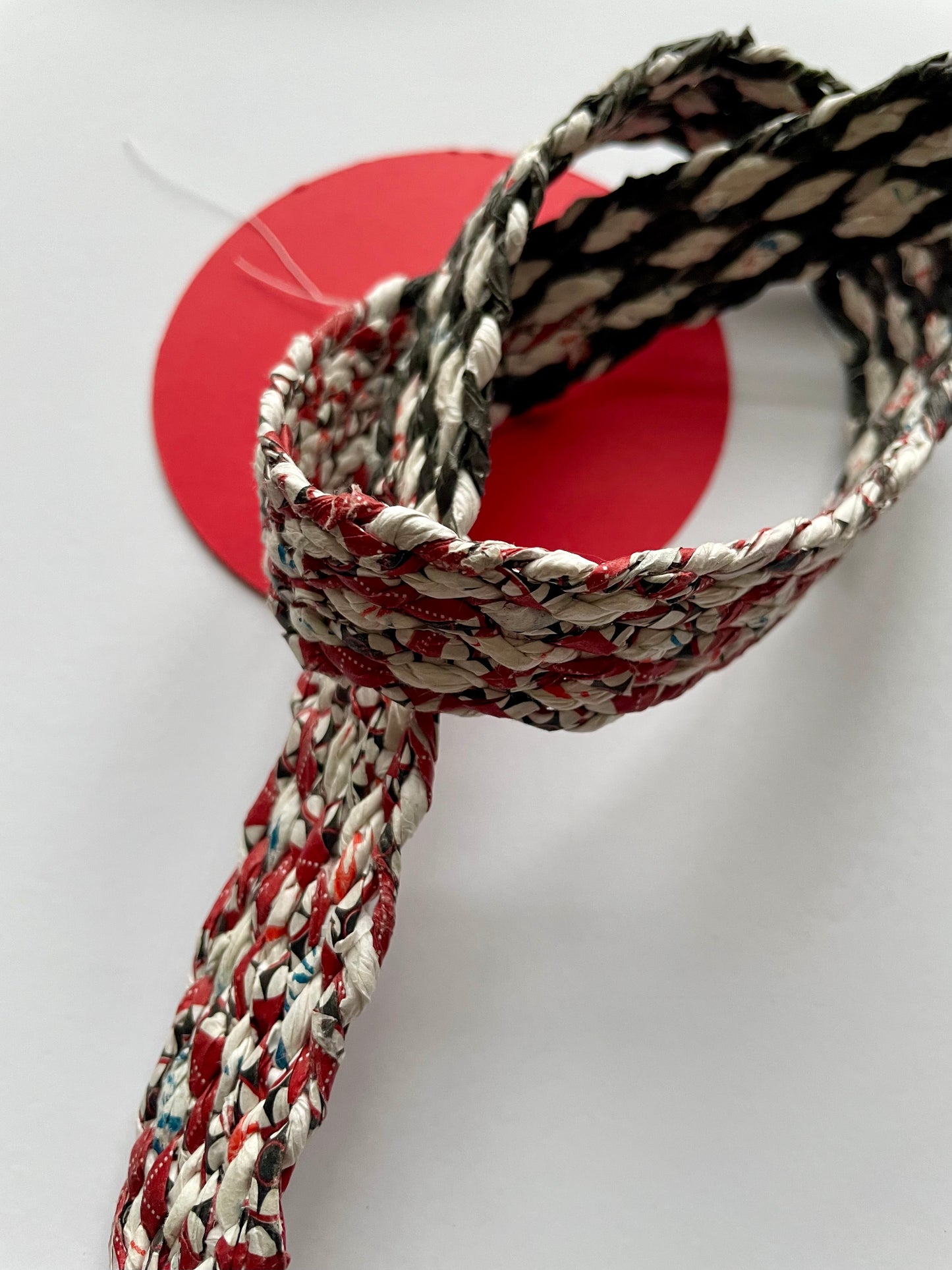 Rigid heddle band-weaving study with paper