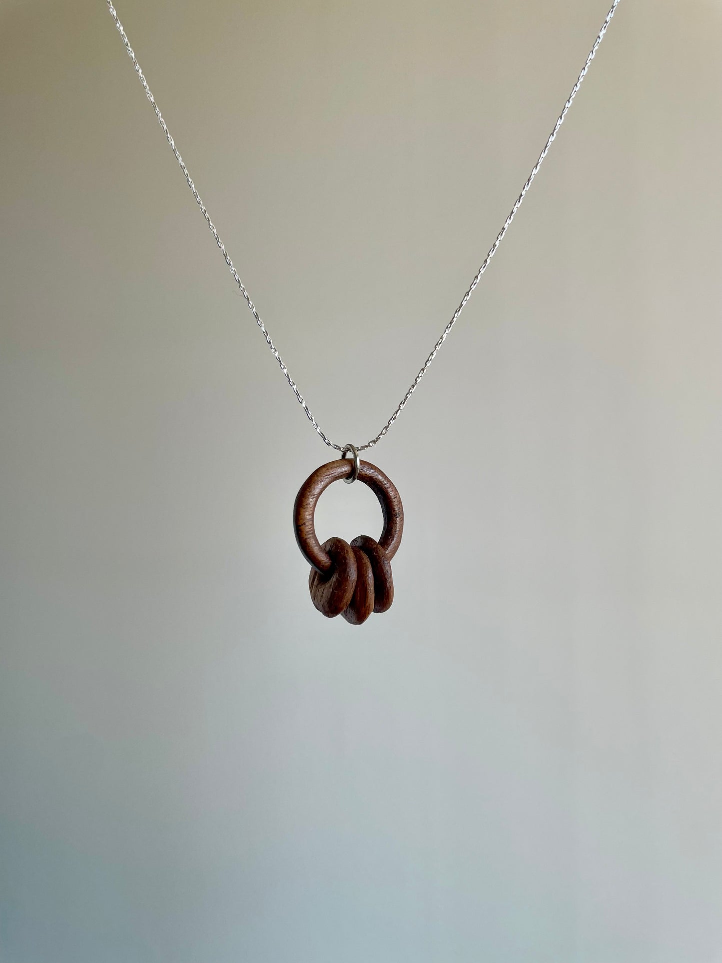 Walnut Ring with Three Beads