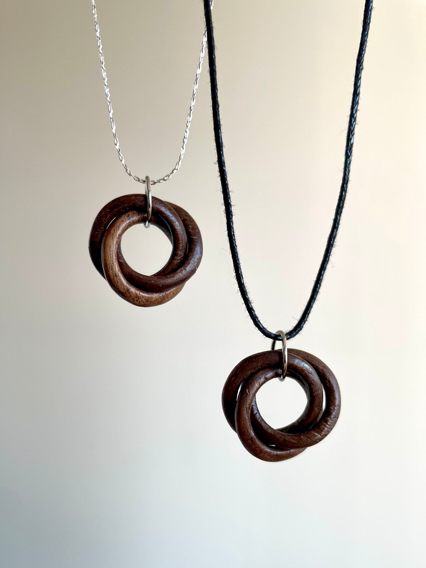 Three-Ring Knot in Walnut