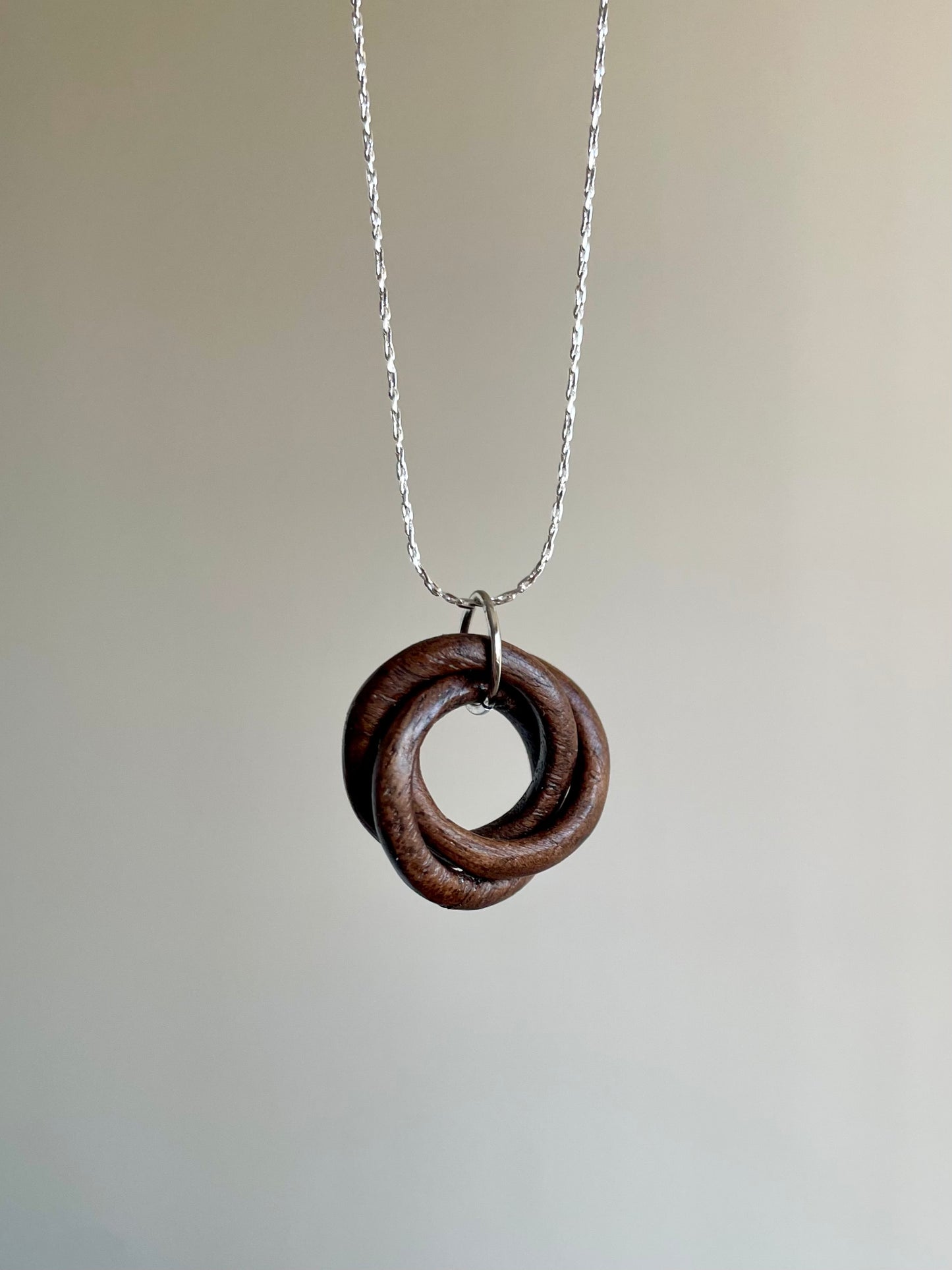 Three-Ring Knot in Walnut